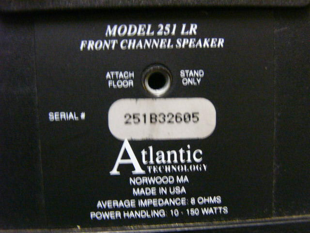 Atlantic Technology Front Channel Speaker(used)-sold P1050522