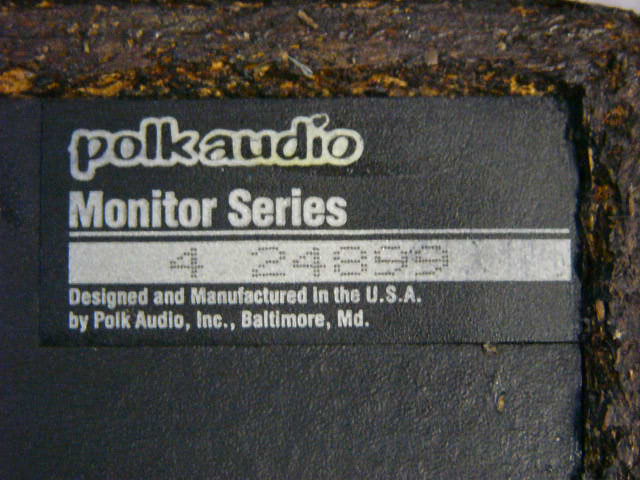 Polk Monitor 4a Bookshelf Speaker (used)sold P1050618