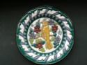 Decorated enamelled? small dish - what is this technique called please? Spanis10