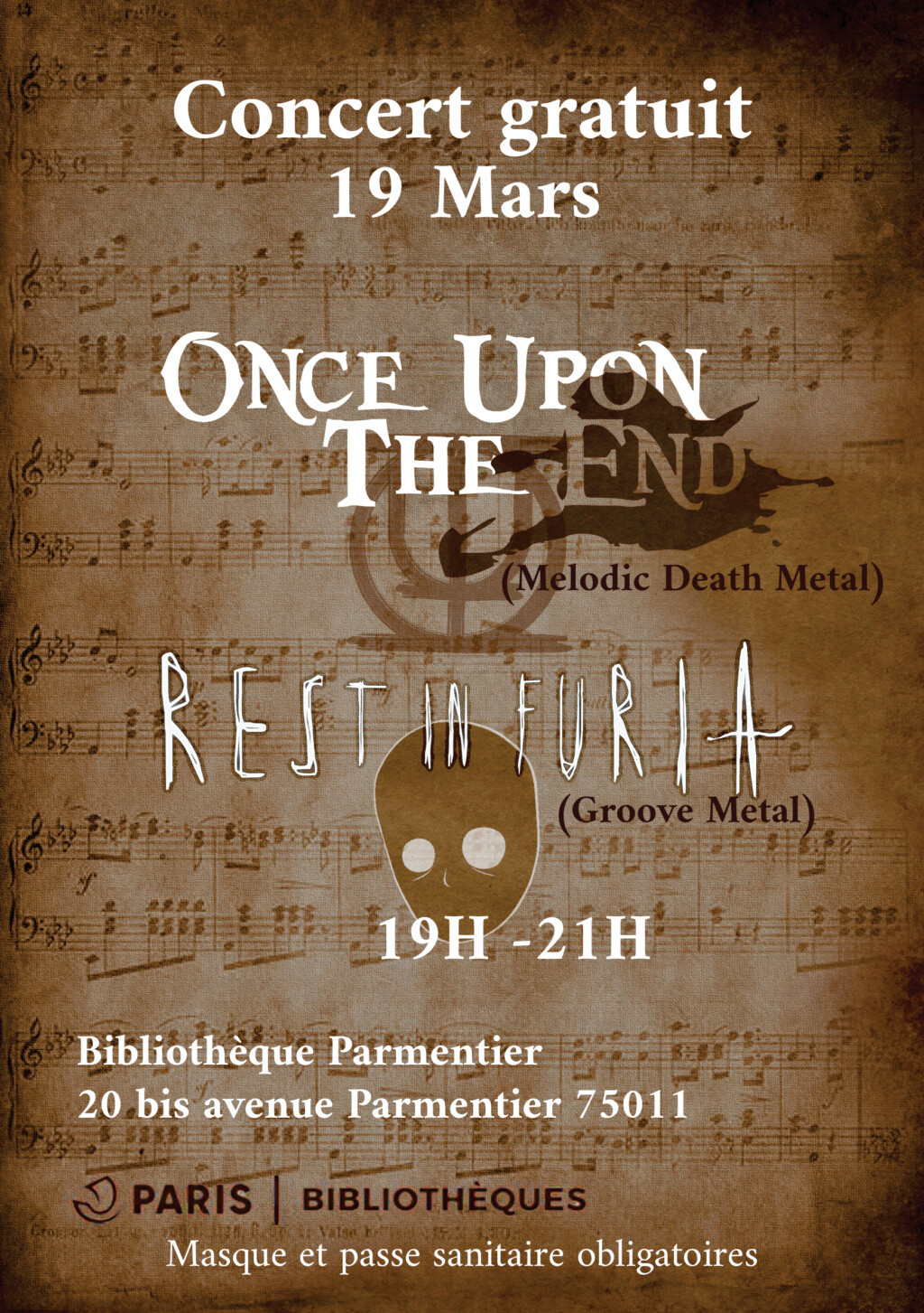 Once upon the end & Rest in furia en concert le 19 mars ! Affich10