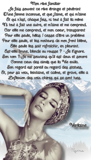 Poème "Mon rêve familier" de Verlaine de la part de Josiane Ihioyi10