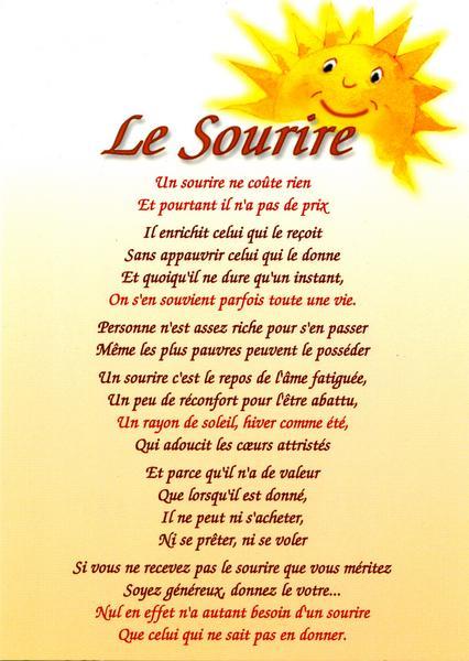 Poème "Le Sourire" de la part de Josiane Sourir10