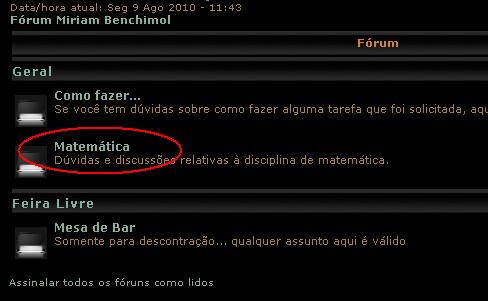 Como colocar (e responder) mensagens no fórum? Quest110