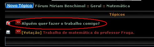 Como colocar (e responder) mensagens no fórum? Quest310