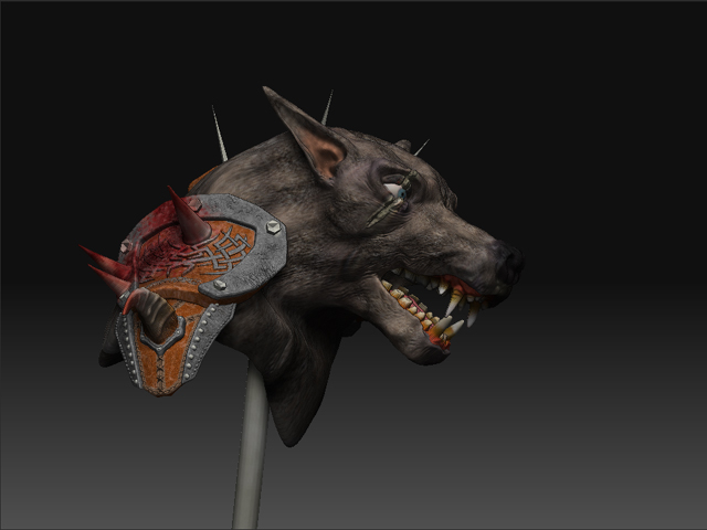 Sculpture 3D : Buste loup garou Buste014