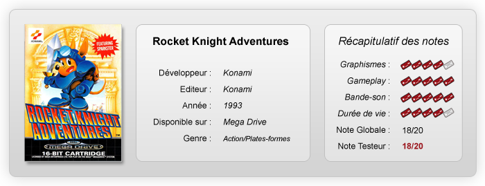 Rocket Knight Adventures (Test Megadrive) Fiche-13