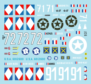 Planche de décals pour le M3 Scout car 35-c1210