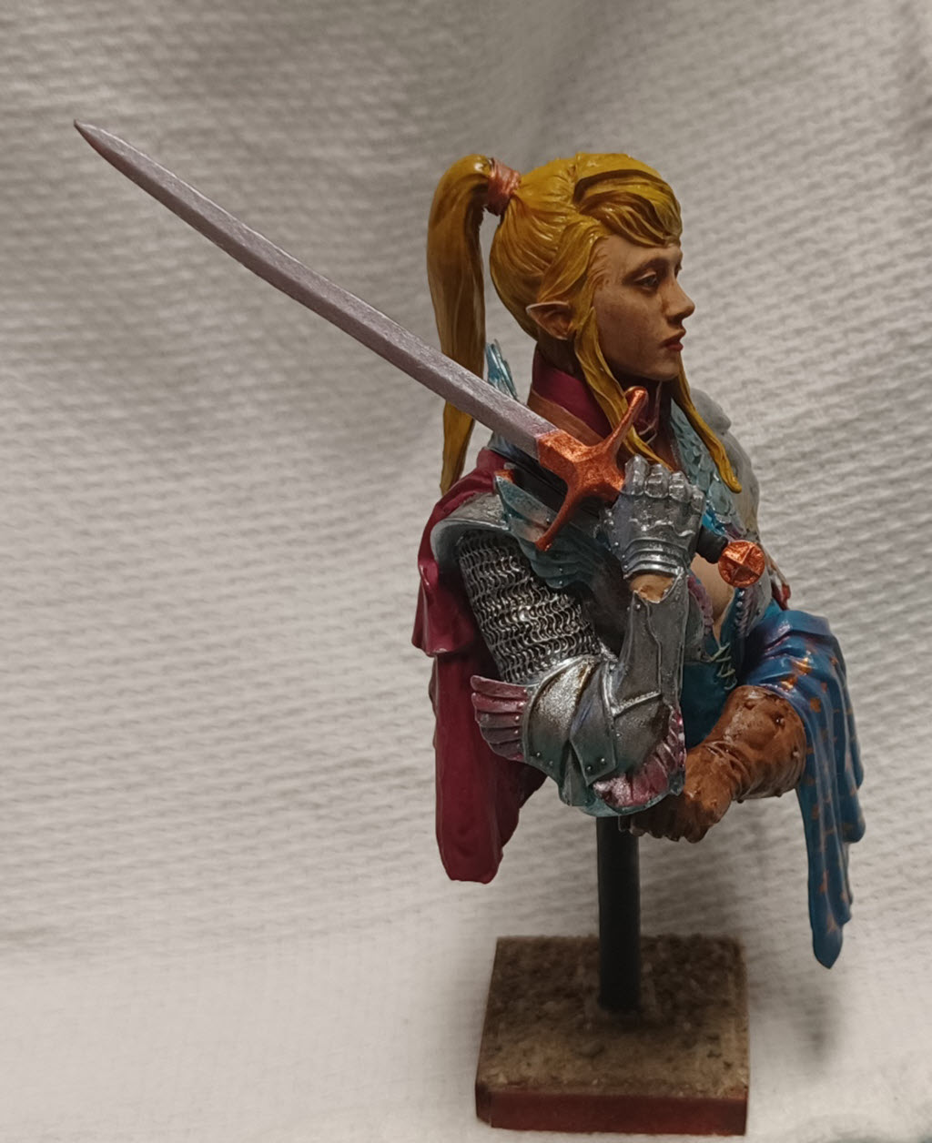Buste Elf female Templar Knight 1/10 White Model 2-1210