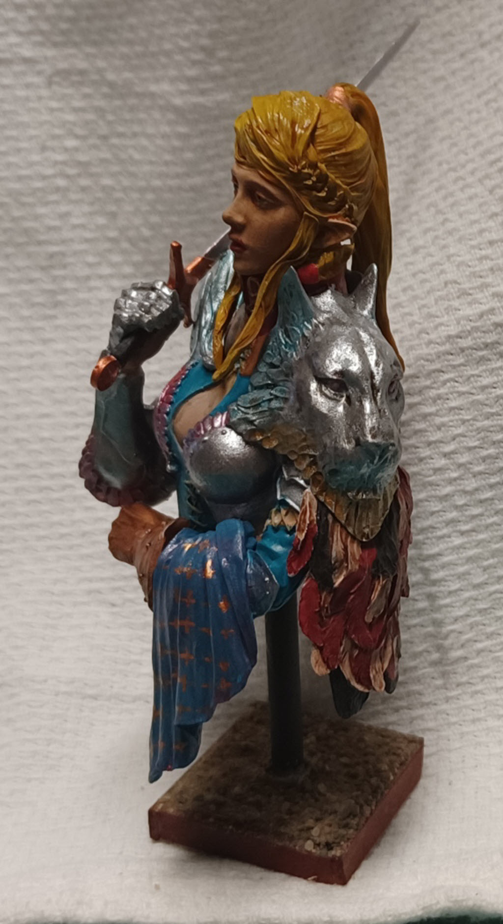 Buste Elf female Templar Knight 1/10 White Model 2-1310