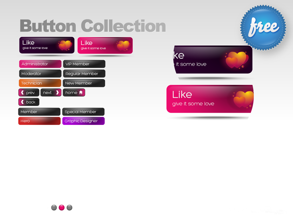 Free Button Collection (Colors) Butnpr11