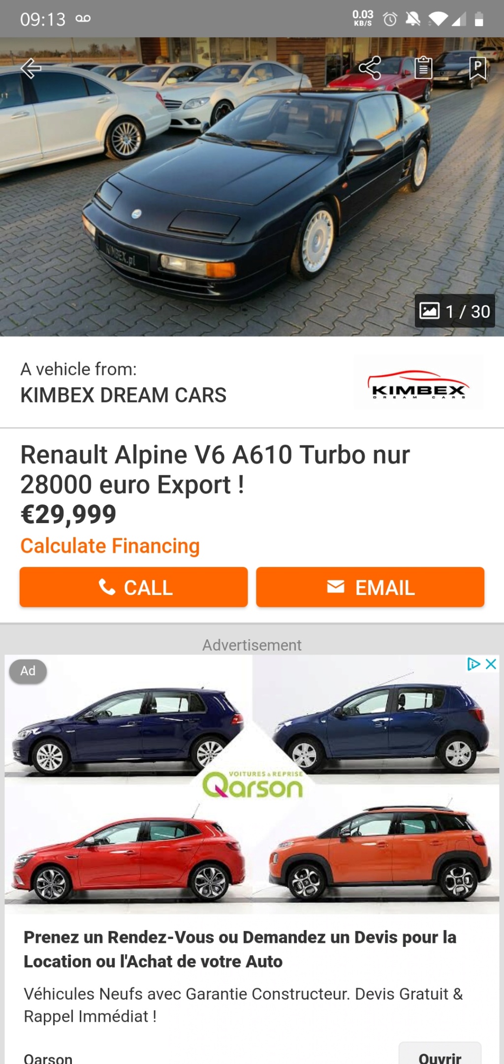 Les belles Alpine GTA et A610 à vendre - Page 26 Screen12