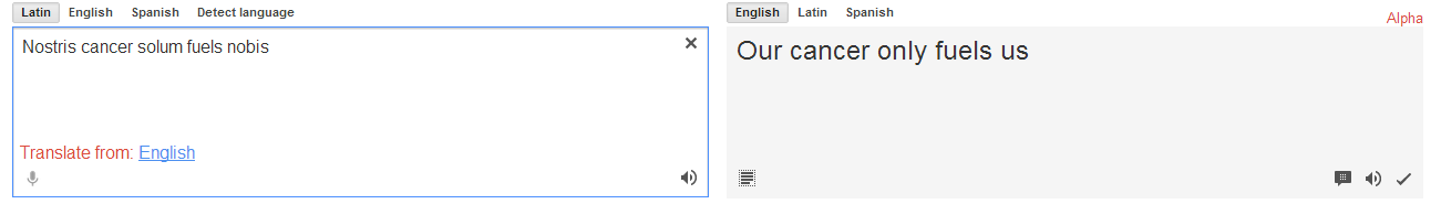 So I lazily went to google translate and did this. Wrong10