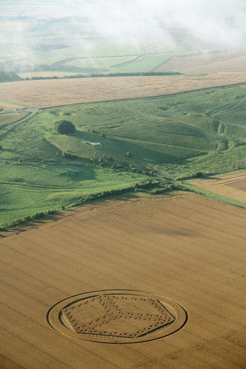 PENAMPAKAN CROP CIRCLE DI HACKPEN HILL, WILTSHIRE, UK 26 AGUSTUS 2012 Aerial10