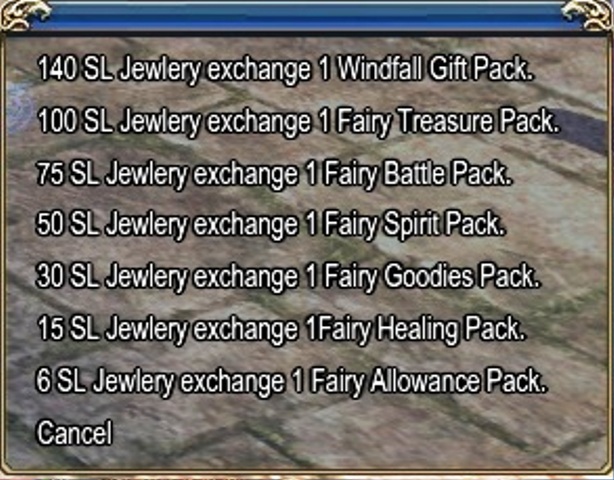 Attk & Def Buff guide SL jewery exchange (NPC Maurice) G1110