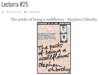 LECTURA N° 25 - STEPHEN CHBOSKY - THE PERKS OF BEING A WALLFLOWER Lectu220