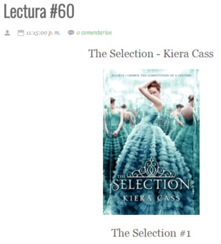 LECTURA N° 60 - KIERA CASS - THE SELECTION (1) THE SELECTION Lectu255