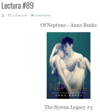 LECTURA N° 89 - ANNA BANKS - THE SYRENA LEGACY (3) OF NEPTUNE Lectu284