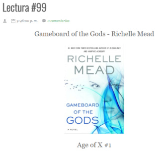 LECTURA N° 99 - RICHELLE MEAD - AGE OF X (1) GAMEBOARD OF THE GODS Lectu296