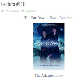 LECTURA N° 110 - KEVIN EMERSON - THE ATLANTEANS (3) THE FAR DAWN Lectu312