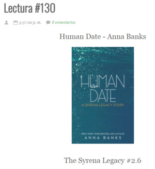 LECTURA N° 130 - ANNA BANKS - THE SYRENA LEGACY (2.6) HUMAN DATE Lectu334