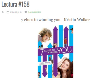 LECTURA N° 158 - KRISTIN WALKER - 7 CLUES TO WINNING YOU Lectu369