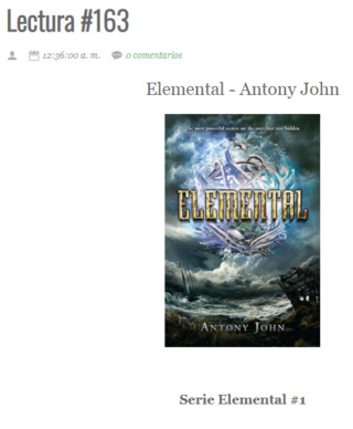 LECTURA N° 163 - ANTONY JOHN - ELEMENTAL (1) ELEMENTAL Lectu374