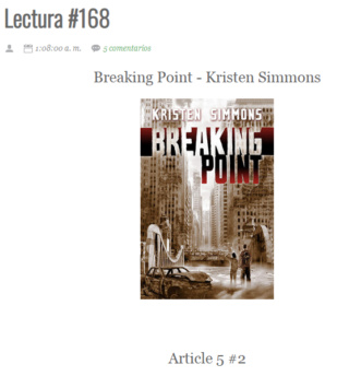 LECTURA N° 168 - KRISTEN SIMMONS - ARTICLE 5 (2) BREAKING POINT Lectu379