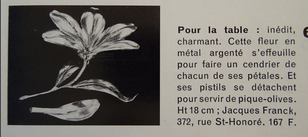 Distributeur de cendriers en forme de fleur Jacques FRANCK-1967 Cendri10