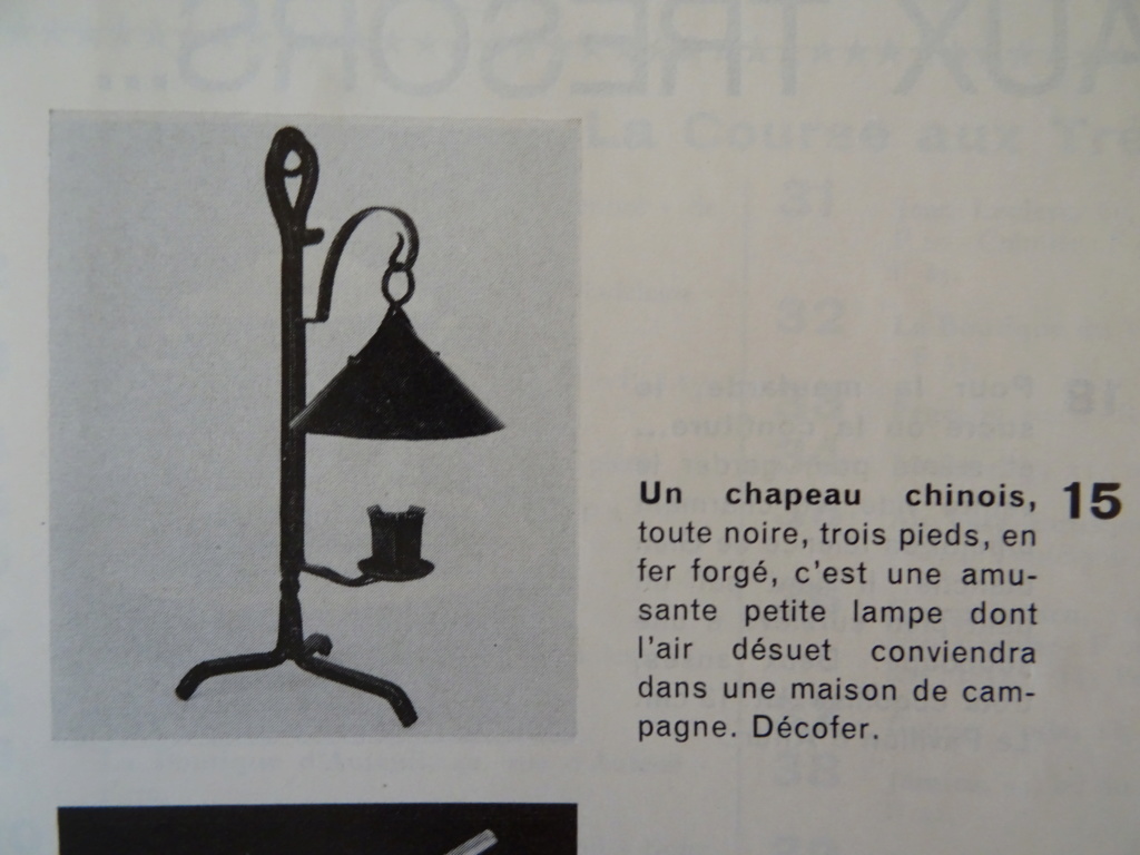 Lampe fer forgé  "DECOFER" 1963 (chapeau chinois) Dsc07910