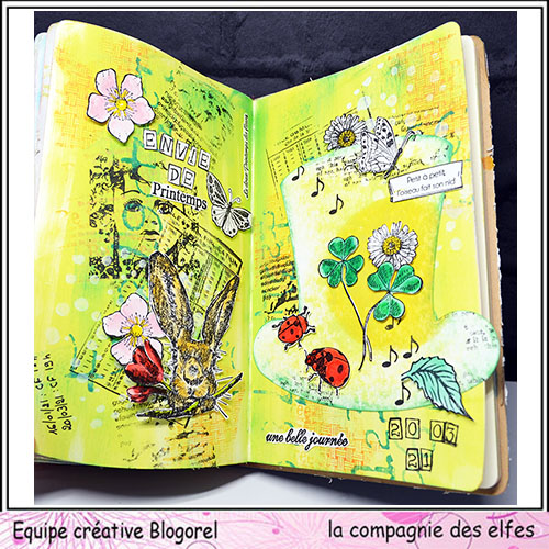 Pages scrap et art journal Avril 2021. Blogo721