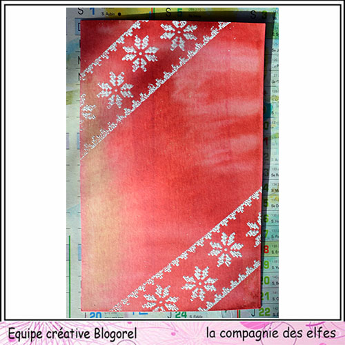 Tuto distress carte de voeux par Blogorel. Blogor55