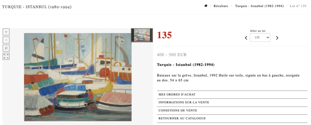 Les bateaux à Istanbul Ginette Rapp _  tirage sur papier arches Capt1160