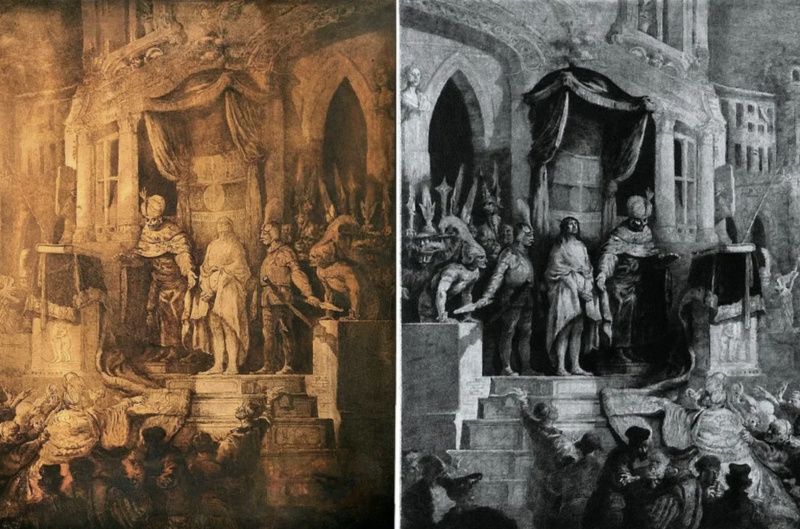 gravure Rembrandt la mise au tombeau du christ Capt1255