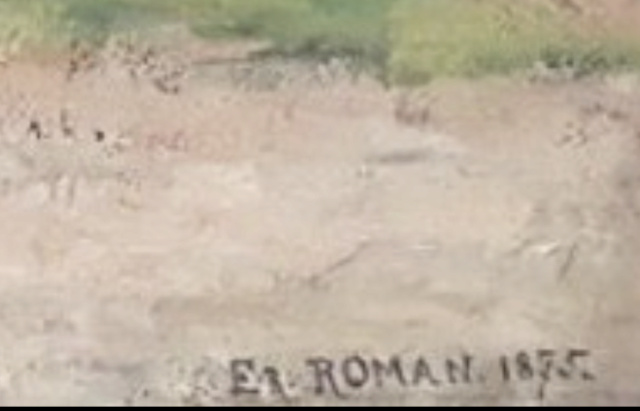 aquarelle  signé Roman   .....   Ernest   Roman 1845/1910 ??? Capt1365