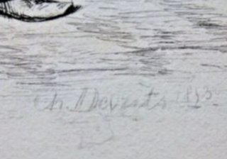 Gravure ancienne de Charles Devrits Capt1606