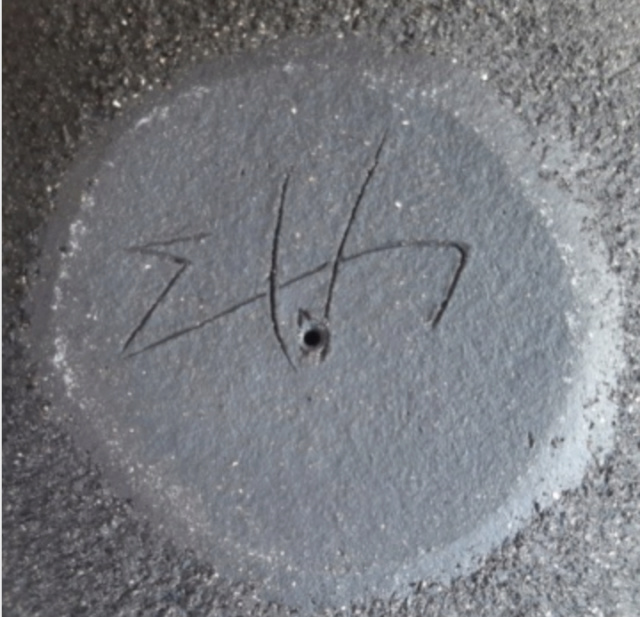 ceramique chamottée boule genre anémone de mer monogramme à identifier Captu346