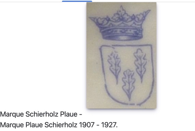 Corbeille peinte à la main en porcelaine "von Schierholz" de la ville de Plaue - 1907 à 1927 Schier11