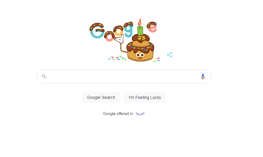 جوجل يحتفل بعيد ميلاده ال 23  19_20210