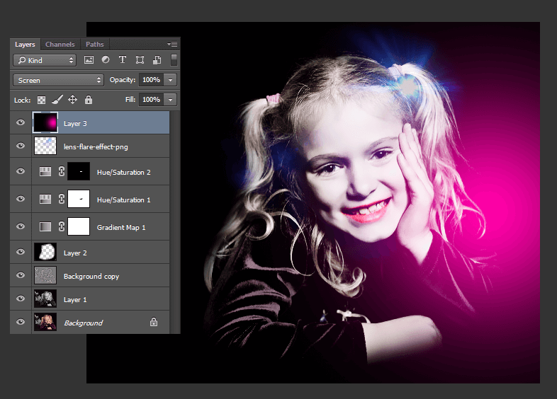 كيفية تطبيق تأثير الإضاءات المختلفة على الصور الشخصية في الفوتوشوب 23_09110