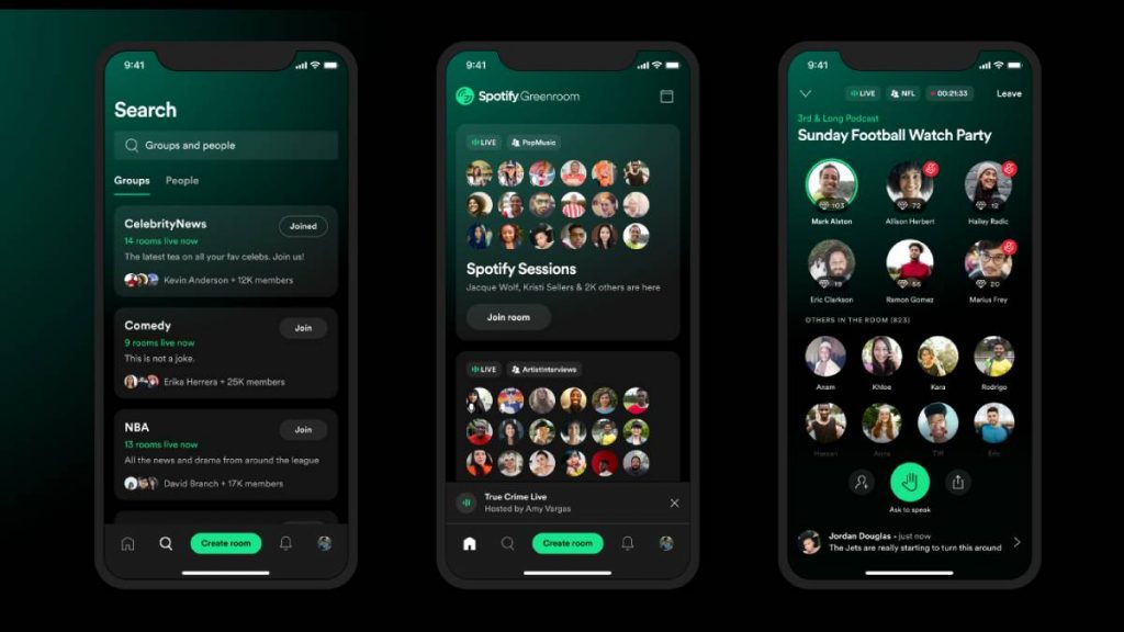 Spotify تطلق تطبيق Greenroom لمنافسة كلوب هاوس Spotif10