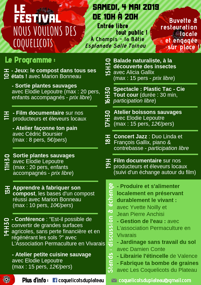 Festival des Coquelicots S 4 Mai à Champis Progra10