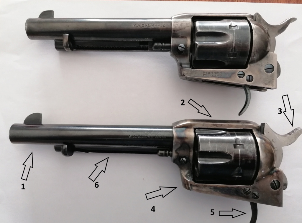 SAA UBERTI cattleman 44-40 vs 44 magnum - comparatif détaillé 0211