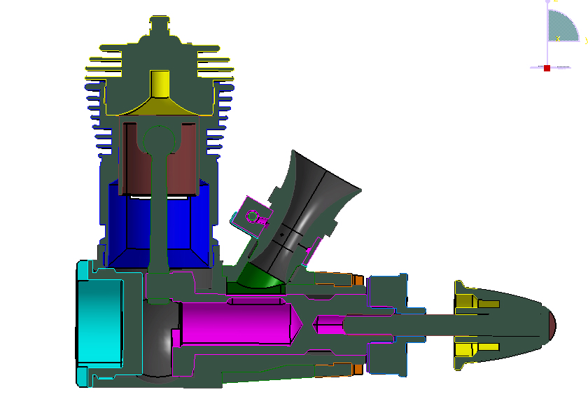 3d CAD models of Cox engines Cox_310
