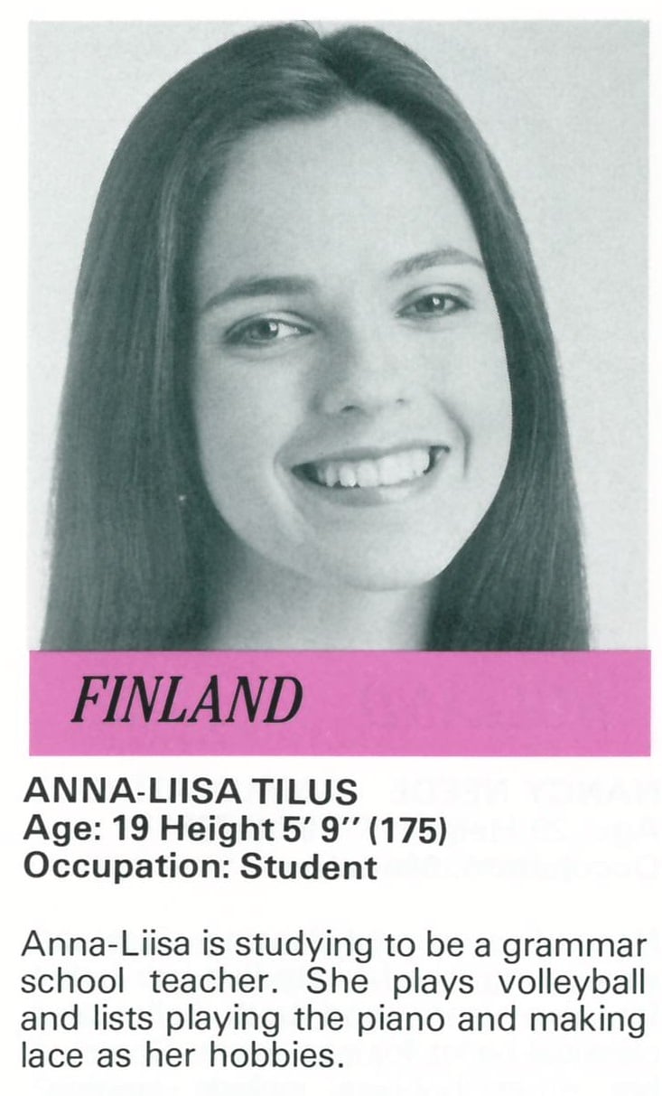 Miss World Finland 1984, Anna-Liisa Tilus is the mother of two football stars. 20097310