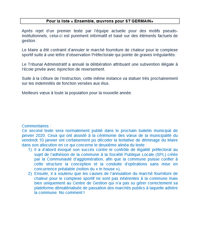 Censure municipale vis à vis de l'Opposition Articl11