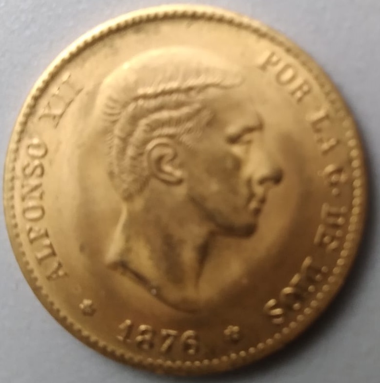 25 Pesetas Alfonso XII 1876 MS-M - FAKE Anvers10