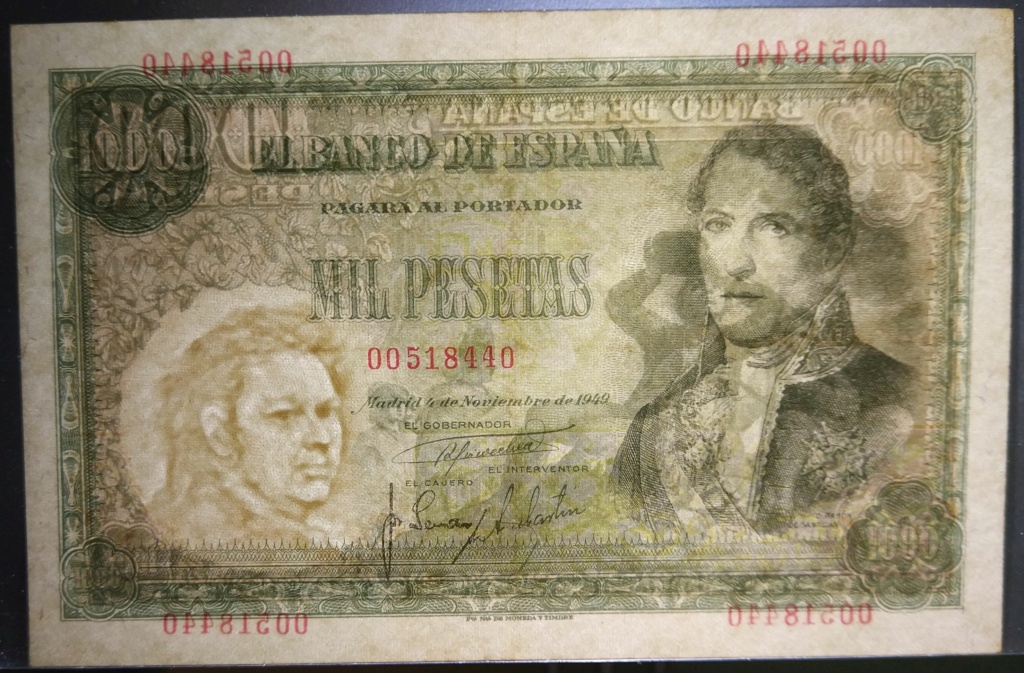 1000 pesetas del 4 de noviembre de 1949 (Santillán) 1000_d20