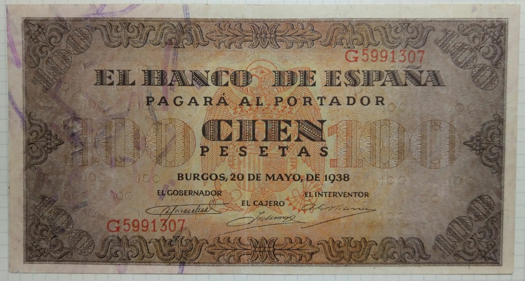 100 pesetas mayo 1938 Burgos 100_de25