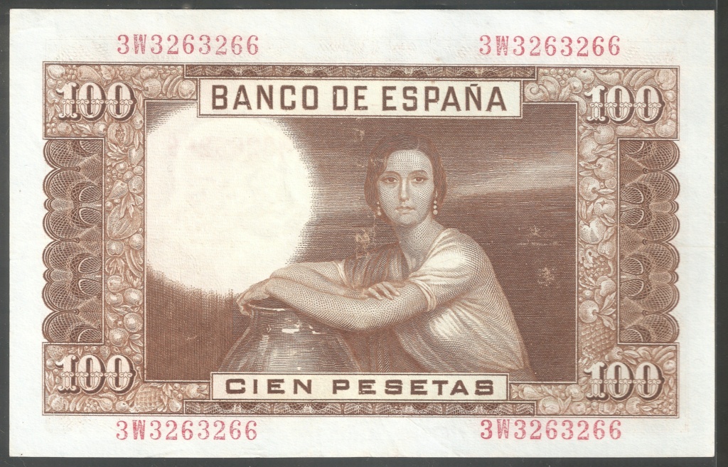 100 pesetas 7 de abril de 1953 "Julio Romero de Torres" 100_de33