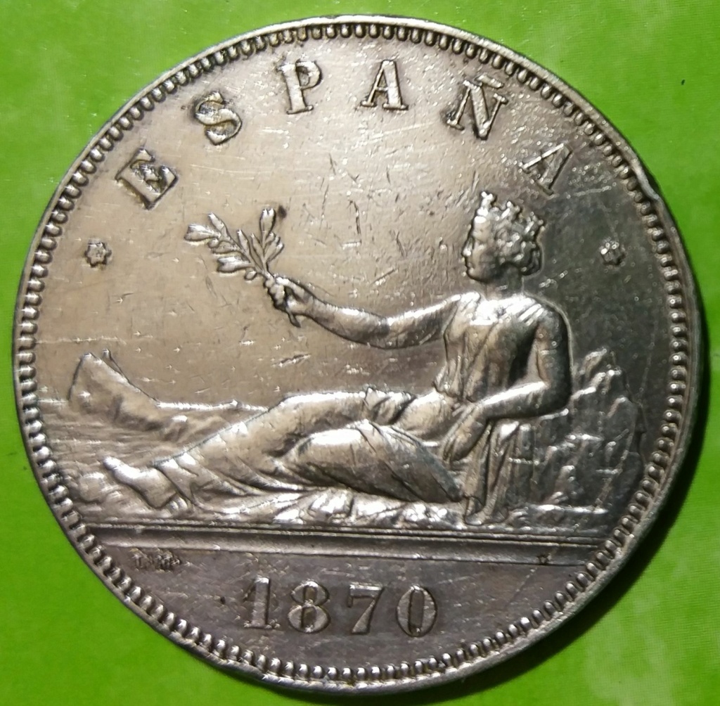 5 pesetas 1870 Gobierno Provisional Duro_p11